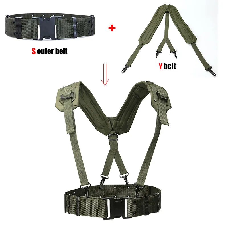 Cinturón táctico al aire libre CS para fanáticos del ejército, cinturones de combate, accesorios de caza Militar Y cinturón, faja de hombro, correa de pecho táctico Militar