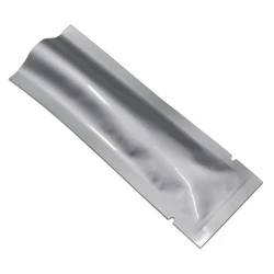 100Pcs/ Lot 4x14cm Coffee Powder Spices Storage Bags Silver Pure Aluminum Foil Package Bags Open Top Heat Seal Vacuum Bags Pouch