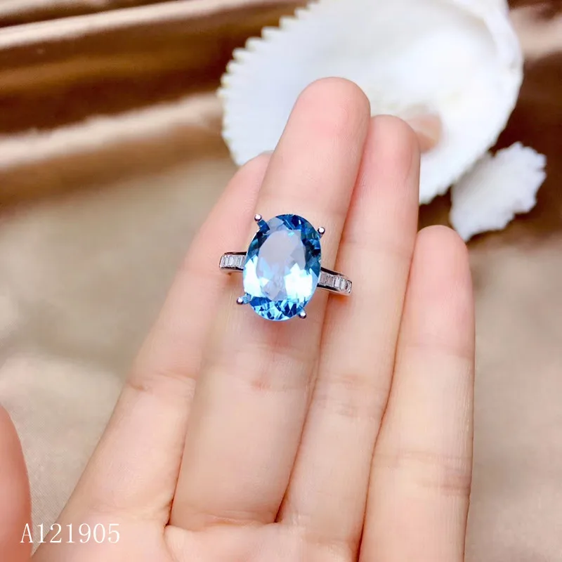 

KJJEAXCMY boutique jewelry 925 sterling silver inlaid natural topaz gemstone female ring support test