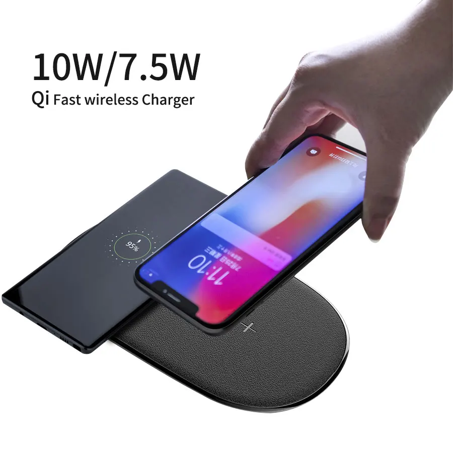 NILLKIN 2 in 1 Qi Fast Wireless Charger for iPhone X XS Max /XS/8/8 Plus For Samsung Galaxy S8/Note 8/S9 wireless charging pad