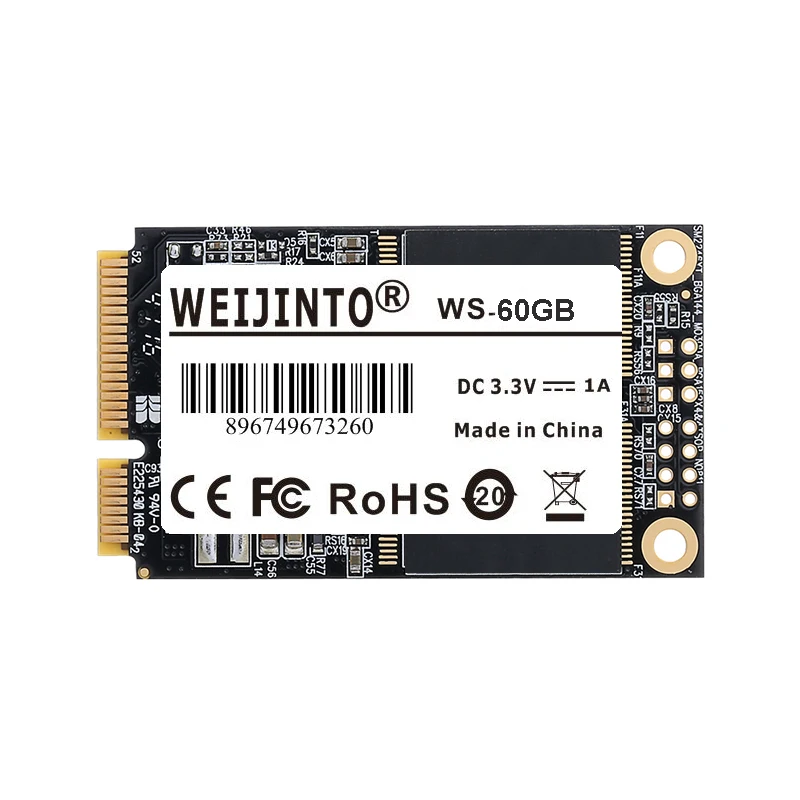 WEIJINTO mSATA SSD 120GB 240GB 64GB 128GB 256GB 480GB 512GB 1TB Mini SATA Internal Solid StateHard Drive 32GB  For Laptop Server