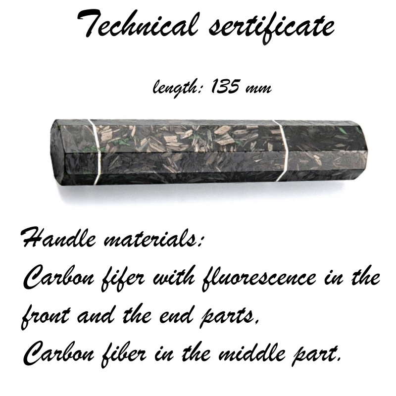 DIY Hobby Knife handle Kitchen knife Parts NEW Design Carbon Fiber Fluorescence Material Octagonal Handle Chef\'s Knife Tools
