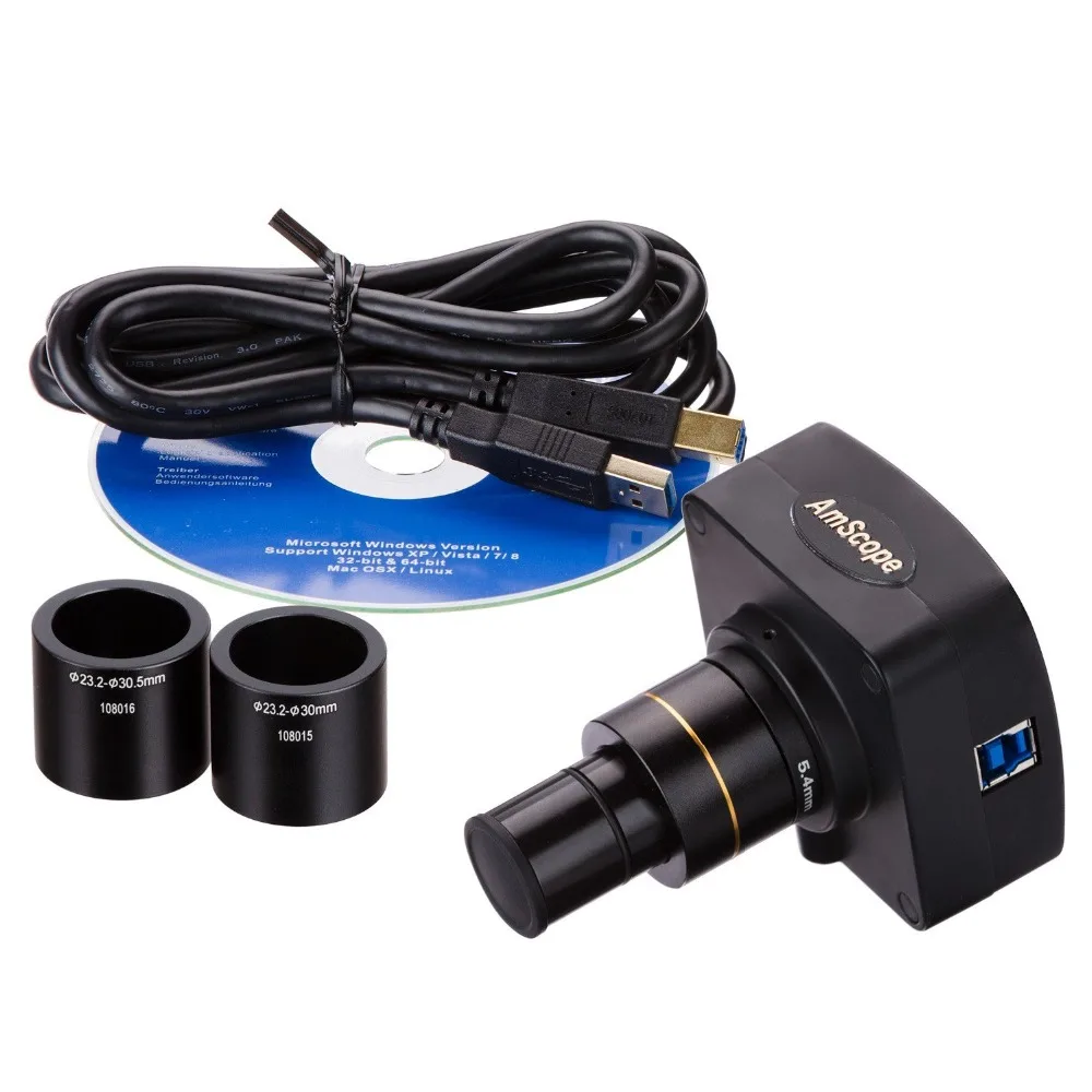 Amscope Real-time Live Video Microscópio Câmera Digital Usb Mu1003 10mp