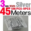 9PCS 3mm silver