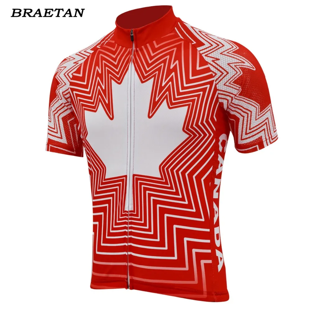 Maillot de ciclismo de manga corta para hombre, ropa de ciclismo, personalizada, Canadá