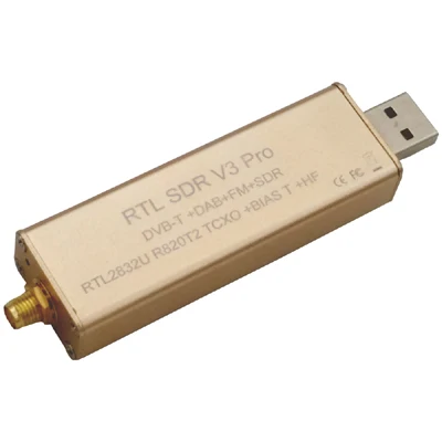 Go RTL-receptor SDR V3 Pro, con chipset RTL2832-RTL2832U R820t2, para radioaficionado, SDR, RTL, para 500 Khz-2 GHz, UHF, VHF, HF, AM, FM