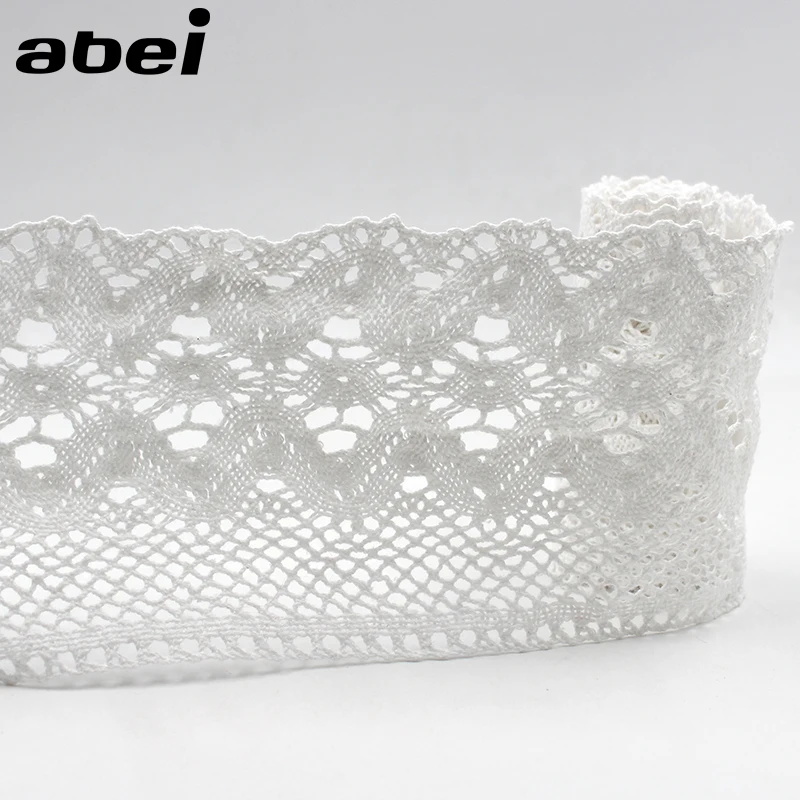 10.5cm width 1Yard White Black Cotton Lace trims Furnishing Wrap knitting Embellishments for clothes hometexile diy Accessories