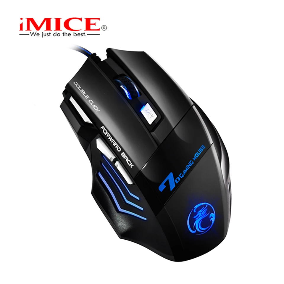 IMICE X7 7-Key Optical Professional Wired Gaming Mouse 5000DPI For PC Laptop