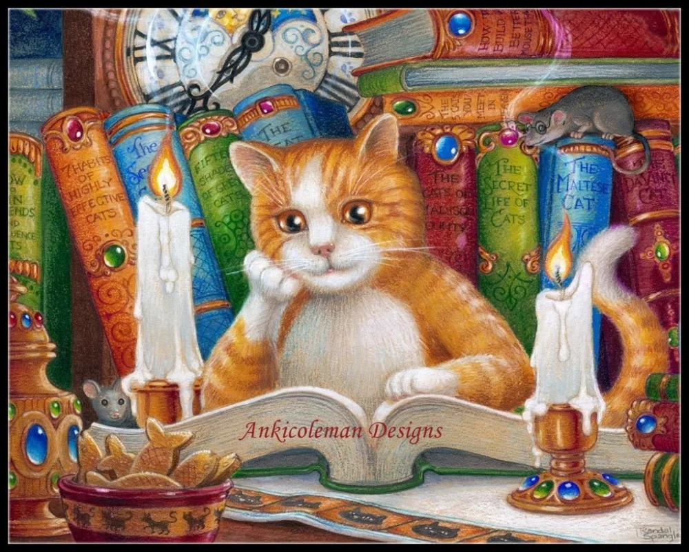 Cat Collection 2 - Counted Cross Stitch Kits - DMC Color DIY Handmade Needlework for Embroidery 14 ct Cross Stitch Sets