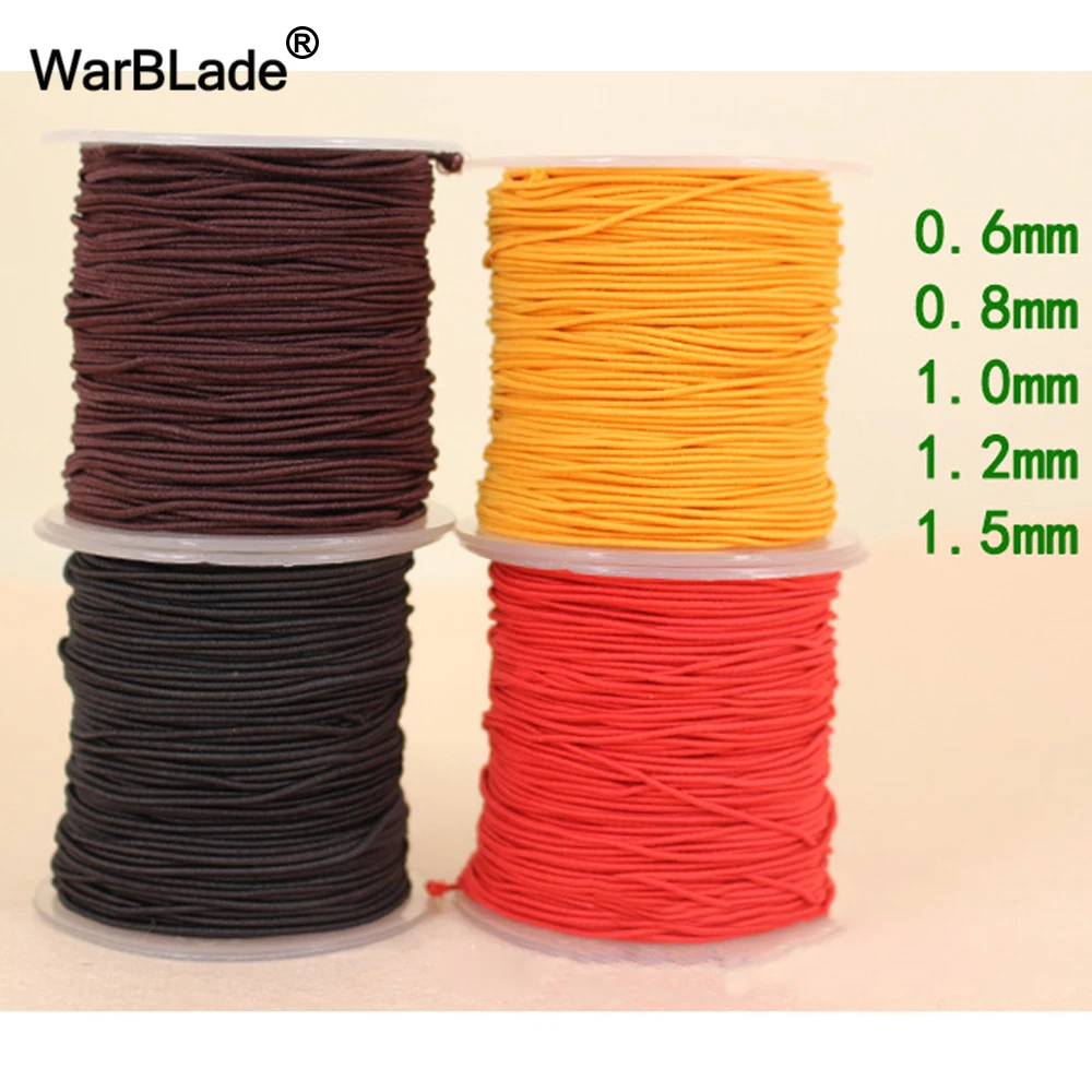 0.6mm 0.8mm 1mm 1.2mm 1.5mm Elastic Cord Beading Stretch Thread Cord String Rope Bead For DIY Bracelet Necklace Jewelry Making