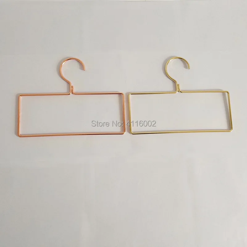 50pcs Nordic Style Rose Gold Iron Scarf Towel Hanger Clothes Rack Clothing Lingerie Bra Organizer Space Saver