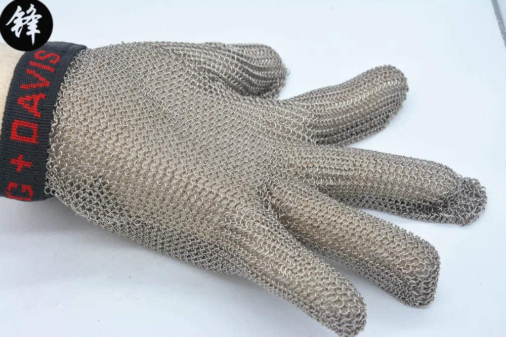 Metal welding stainless steel wire cut-resistant glove level 5 AND Three fingerCut resistant gloves iron steel ring glove