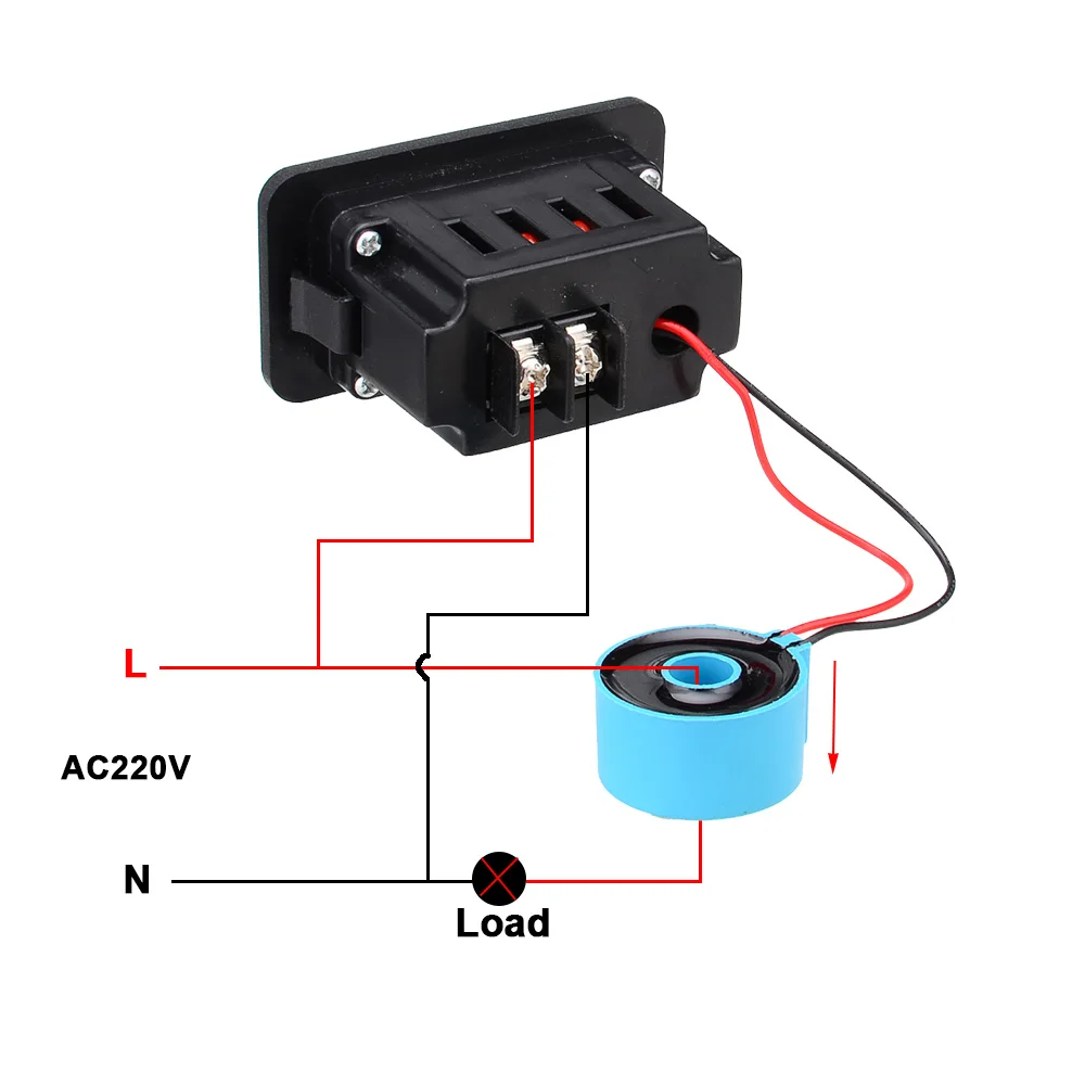 New 5 in 1 Digital Voltage Current Time Power Frequency LCD Monitoring Meter AC 220V GV05 Industrial Supplies Accessories