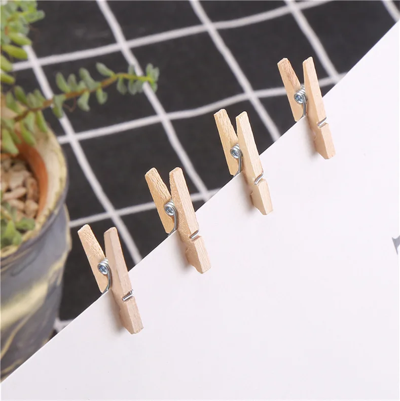 50 Stück Holzklammern in verschiedenen Größen, dekorative Fotoklammern, Wäscheklammer, handgefertigt, Kunsthandwerk, Dekoration, Heringe, Zuhause, Büro, Schule, DIY-Spielzeug – Detail 10