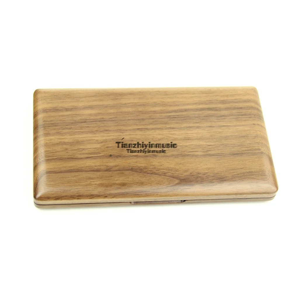 Free Ship Handmade Wood Leather Saxophone Clarinet Reeds Case Box Hold 8 Reeds