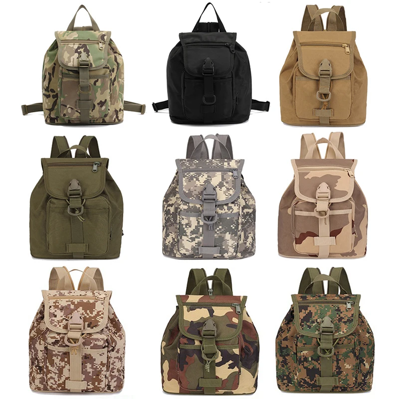 Outdoor Tactical Kids Hiking Bags CP Camouflage Black Travel Backpack Hunting Camping Child Bags Multi-Pockets Camo Rucksack