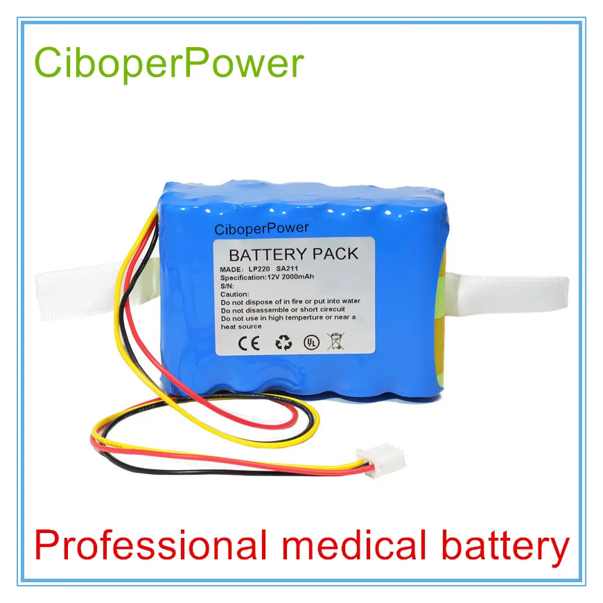 

Replacement for 2000mAH New Syringe Infusion Pump battery for lifepum SA211 FA313 LP220