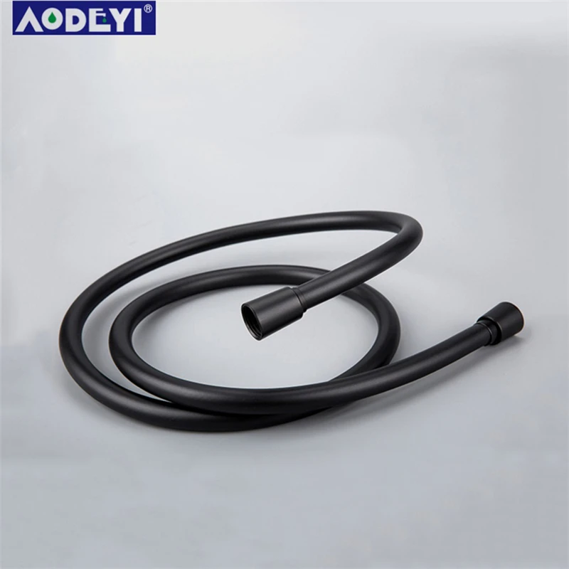 PVC High Pressure Silver & Black Smooth Shower Hose For Bathroom Handheld Head Flexible Plumbing Anti Winding GI/2 Universal