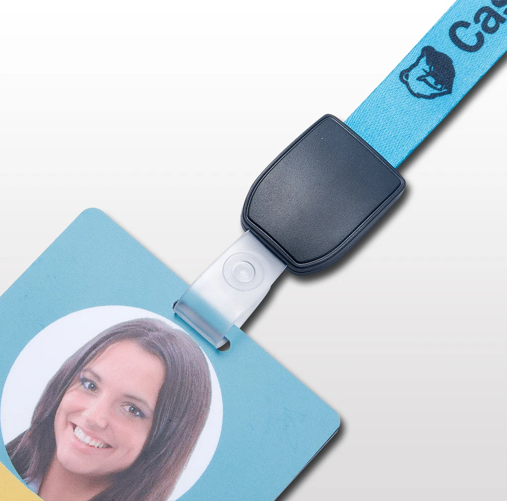 No Minimum PVC Name Card Neck Lanyards for ID Cards with special clip custom printed Lanyard and Hard PVC ID CARD