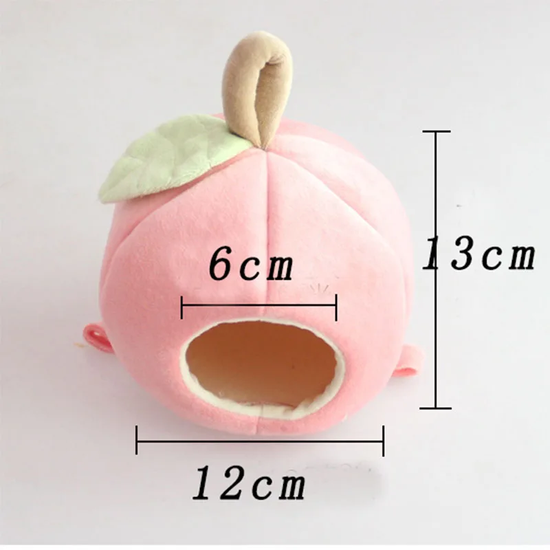 Mini Apple Small Pet House Cage Winter Warm Nest Cave Tunnel Toy Tube for Hamster Squirrel Animals Home Accessories Pet Supplies