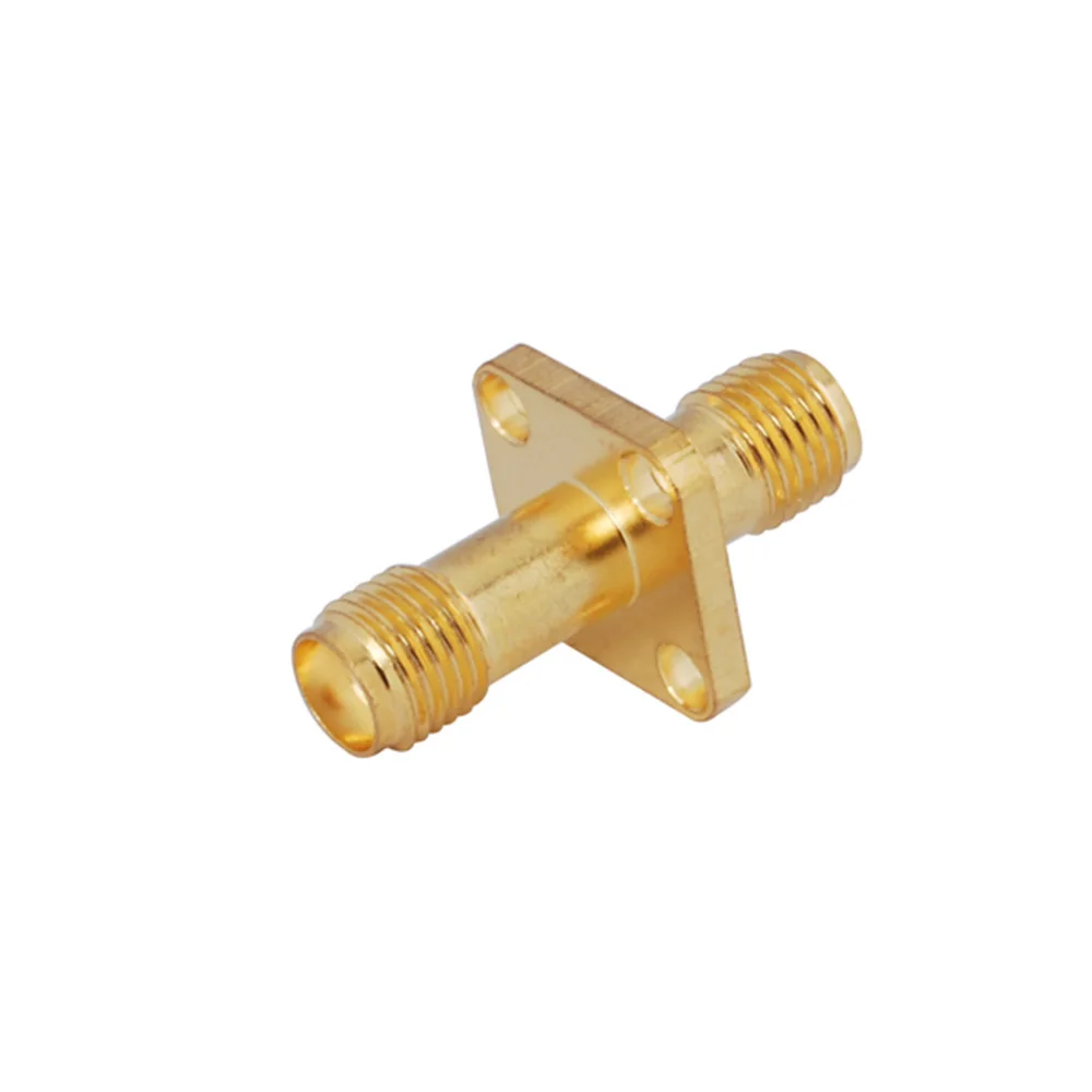 Eightwood SMA to SMA RF Coaxial Adapter SMA Jack Female to SMA Jack Female RF Coaxial Connector Panel Mount Medium Version