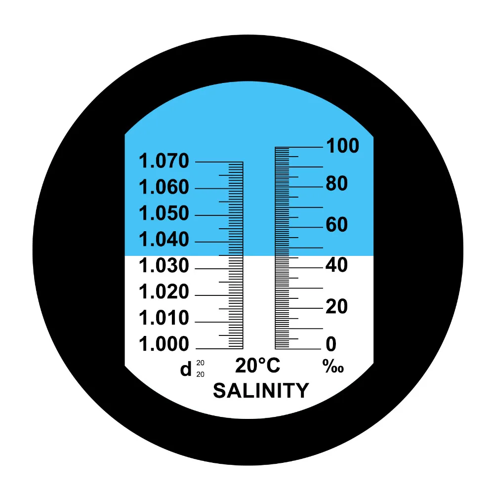 Salinity Meter Refractometer Dual Scale Portable Meter With ATC For Seawater Salt Sea Marine Aquarium Reef Tank