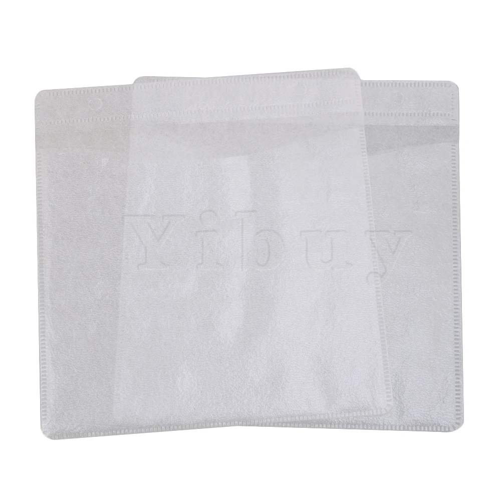 Yibuy 500Pcs 14X13Cm Wit Opp Plastic Dubbelzijdig Disc Cd Dvd Mouwen Enveloppen Met Clear flap