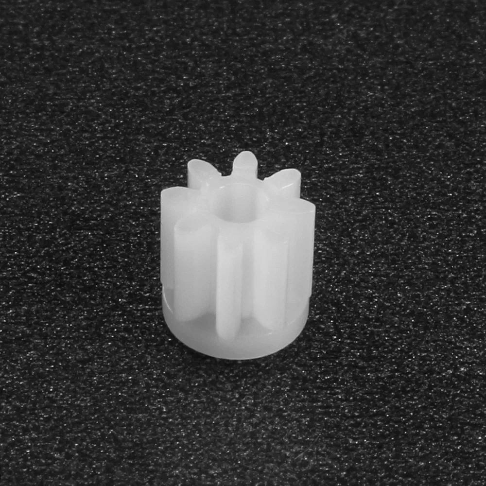 Uxcell 20Pcs/lot 082A 5x5mm Plastic Gear 2mm Hole Diameter white Toy Accessories with 8 Teeth for DIY Car Robot Motor