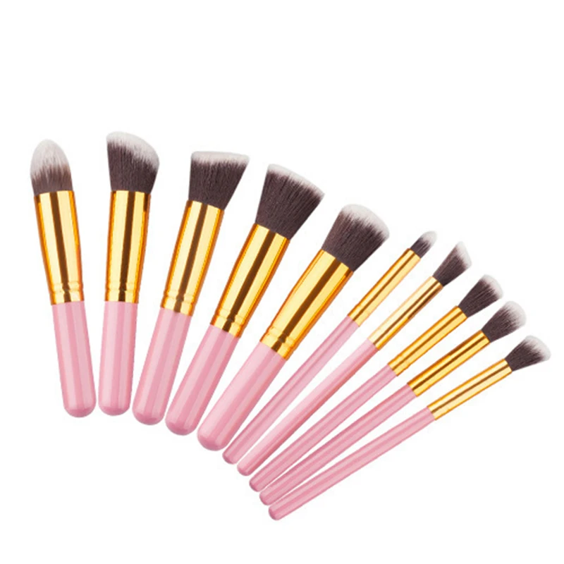 New 10pcs/Set  Makeup Brush Set Facial Whitening Cosmetics Makeup Brush Tool Concealer Foundation Portable Cosmetic Brush Set