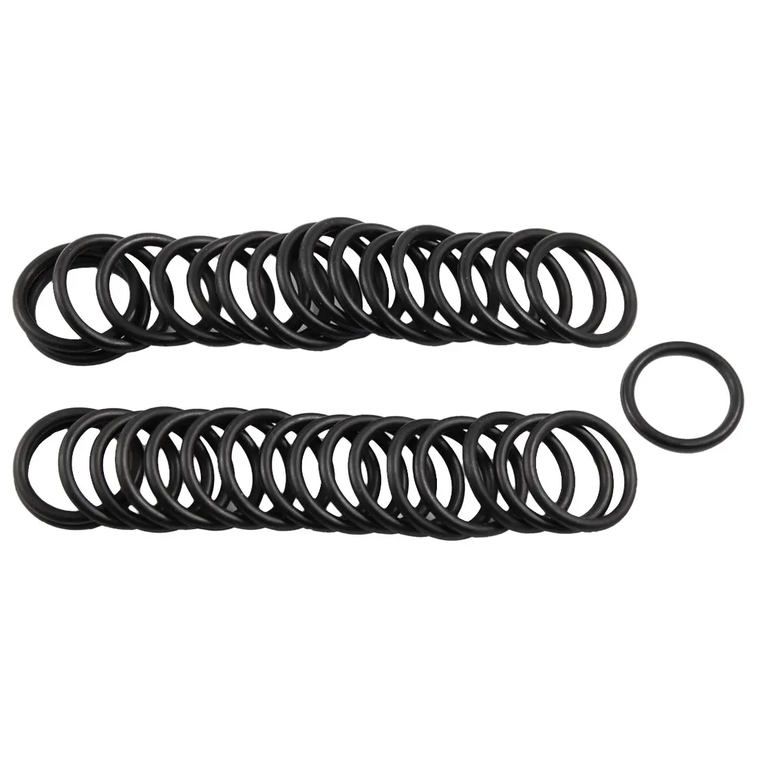 Uxcell 50pcs/lot 2.5mm Rubber Ring Sealing Nitrile Black Rubber O-Ring Oil Seal Gaskets Id 15/16/17/23/24/25/26/27/30mm Oil Ring