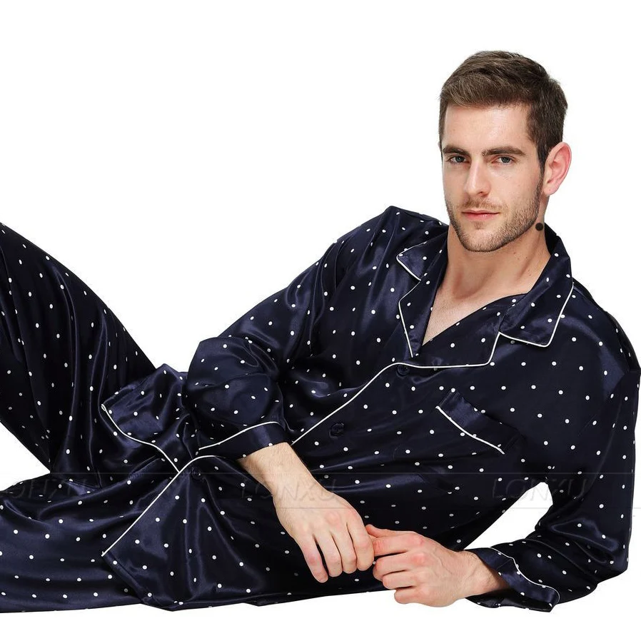 Mens Silk Satin Pajamas Set   Pyjamas  Set   PJS  Sleepwear Set   Loungewear U.S,S,M,L,XL,XXL,4XL