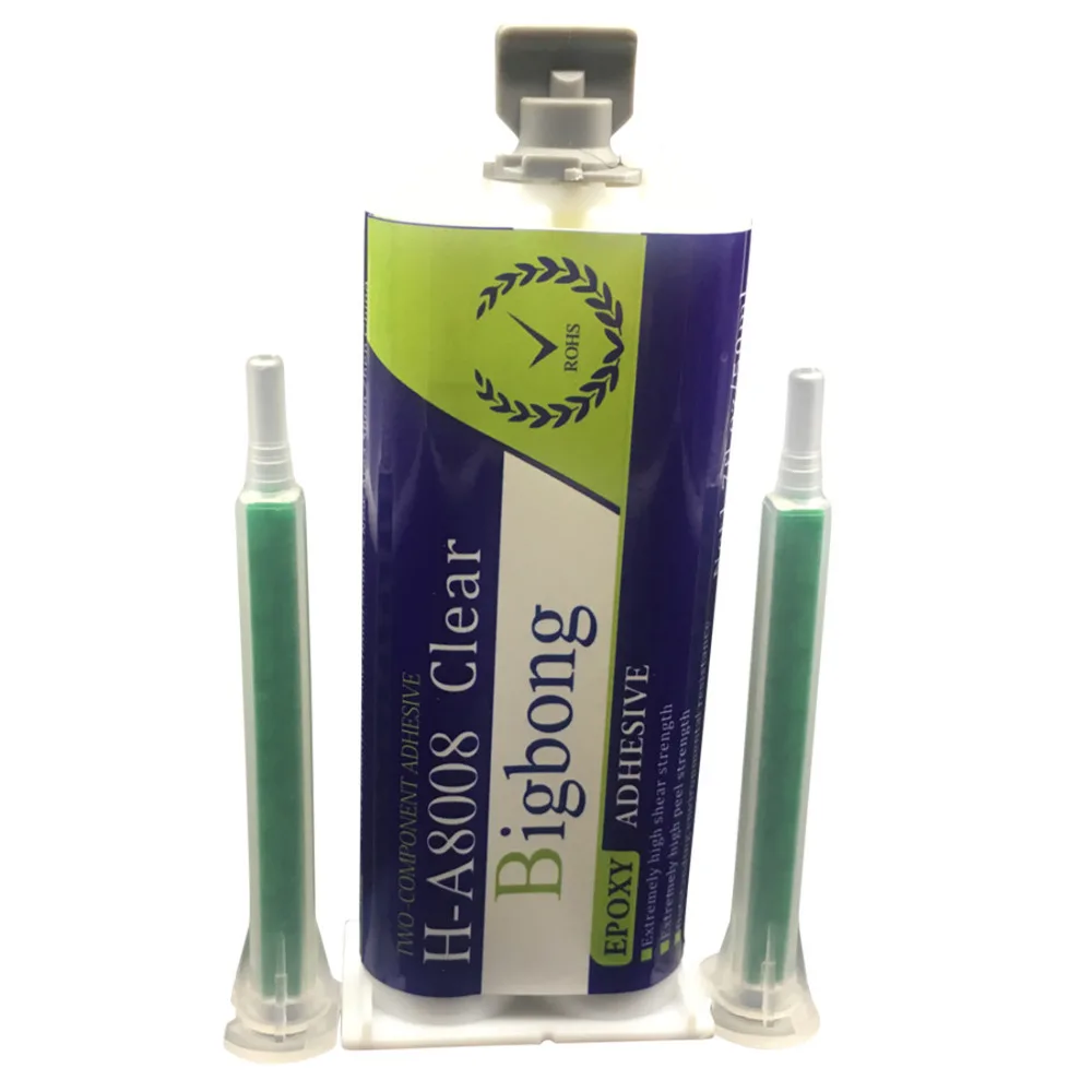 Kautschuk-Epoxidharz-Strukturklebstoffe 50ml 1:1 Transparente AB-Klebstoffe 5 Minuten Klare Starke Epoxidharze & 2 Stück statische Mischdüsen – Detail 7