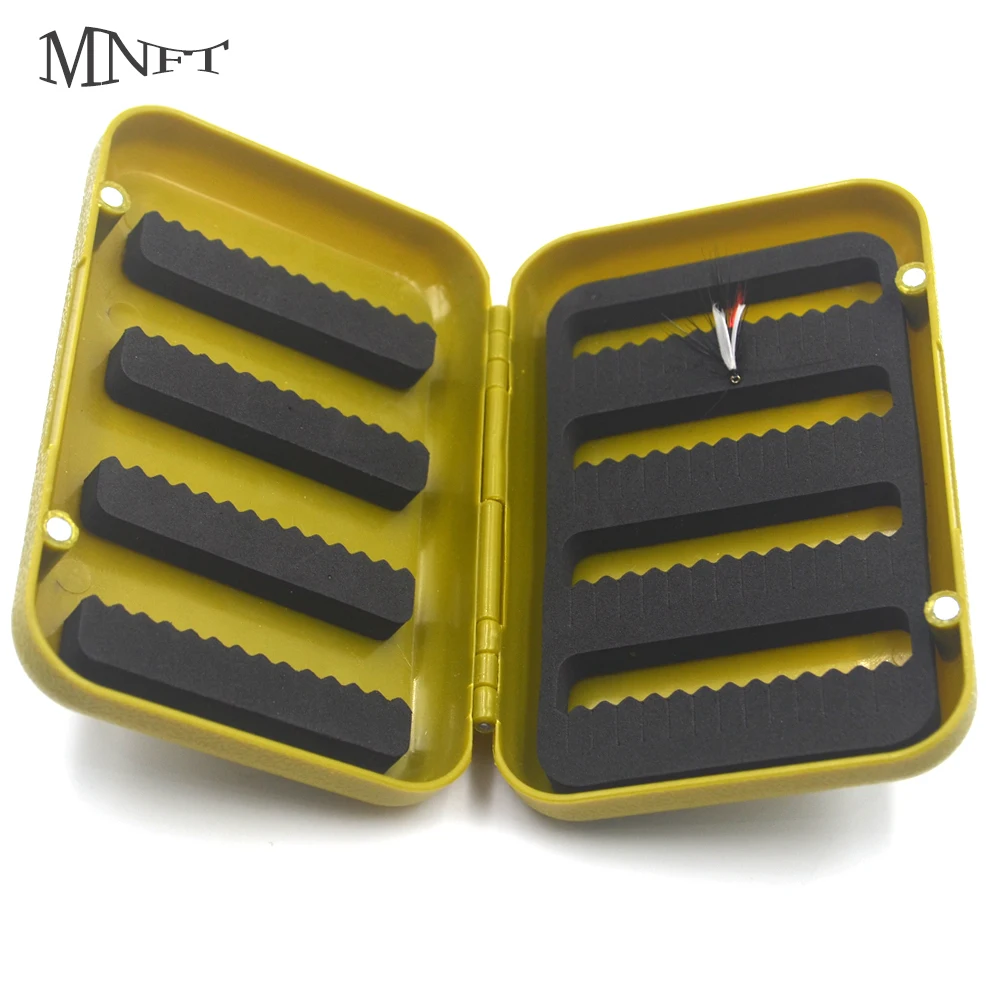 MNFT 1PCS Fly Fishing Storage Boxes Slit Foam Swing Leaf Fishing Box Fish Lure Hook Bait Case