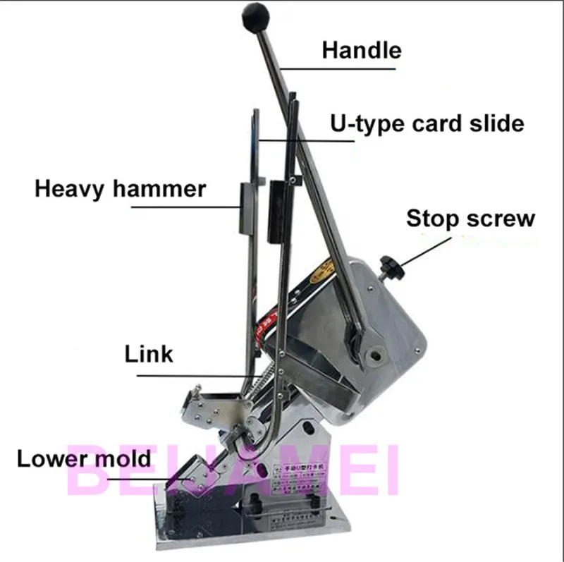 BEIJAMEI คู่มือ U-Shape ไส้กรอก Clipper ตัดเครื่องมือไส้กรอกเครื่อง Clipper สำหรับไส้กรอกปลอก