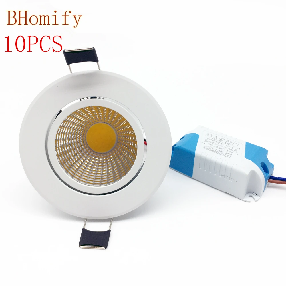 Led Spot downlight light COB Light 3w 5w 7w 12w Dimmable AC110V/220V AV85-265V ceiling recessed Lights Indoor Light