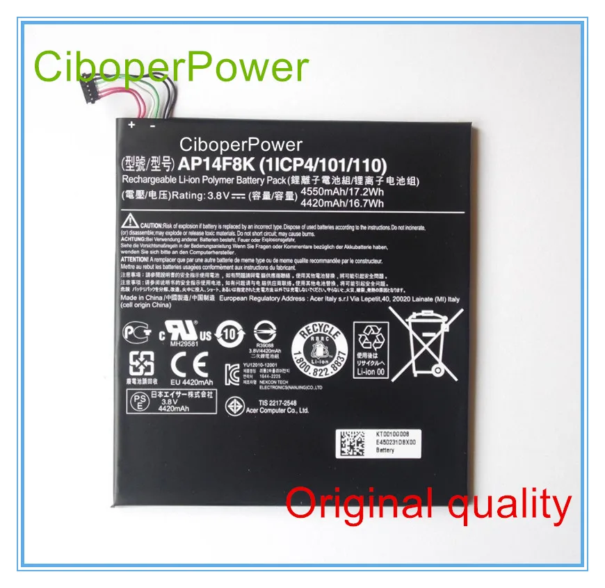 

Original quality AP14F8K for A1-840 A1-850 A1-860 B1-810 B1-820 B1-830 batteries