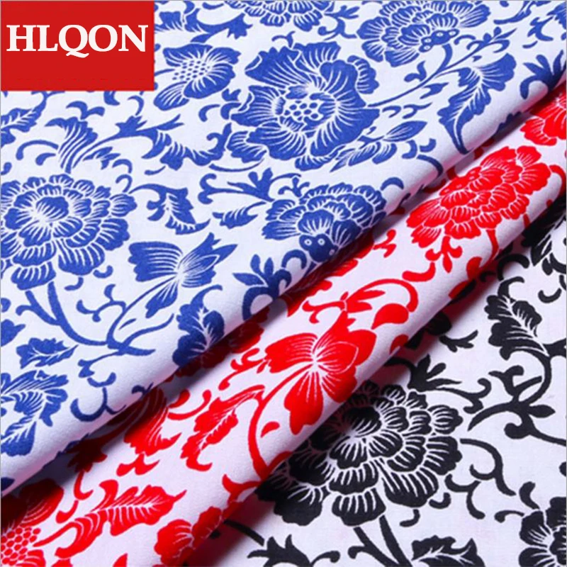 High quality 100% cotton printed sateen white background fabric used for Quilting sewing dress women clothing by 100x150cm