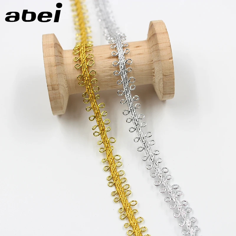 10Yards/lot oro argento opzionale nastro di pizzo Cosplay Costume Performance Stage Decoratiove pizzo accessori copricapo fai da te