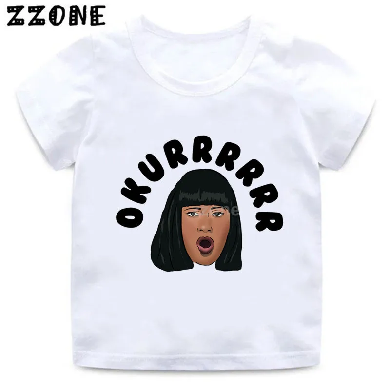 Boys and Girls Hip Hop Rapper Cardi B Print T shirt Baby Kids Fashion Funny Clothes Children Summer Short Sleeve T-shirt,HKP5260