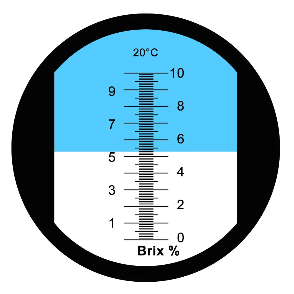 0-10% Brix Refractometer with ATC Low-Concentrated Sugar Content Solutions Machining Maple Sap Accuracy 0.1%