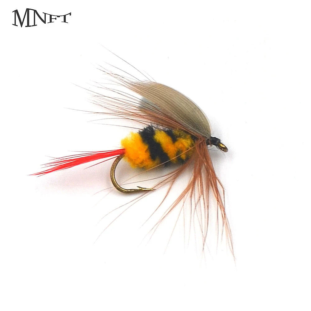 MNFT 10PCS Or 6PCS 10#  Mayfly Lifelike Bumble Bee Fly Fishing Trout Artificial Fishing Bait Bass Lure Three Packaging Options