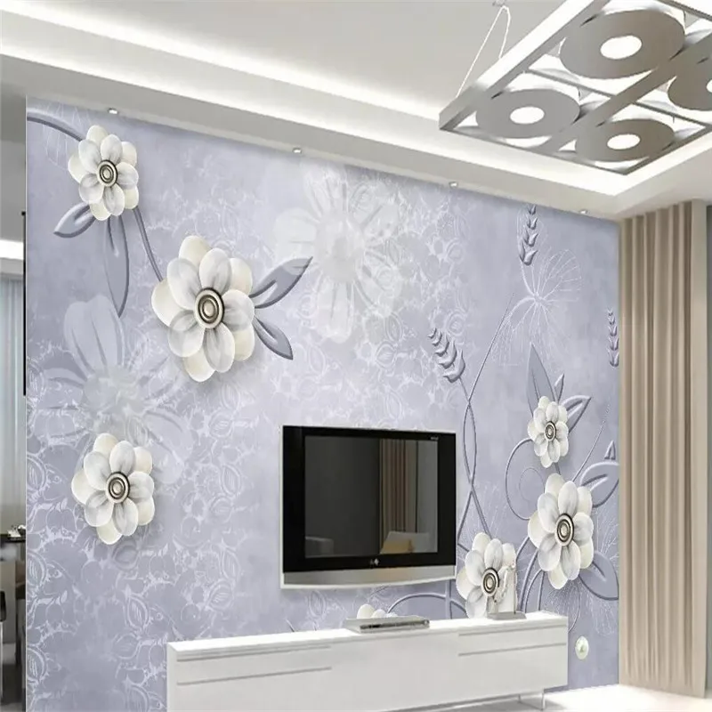 

Jewelry flower large living room bedroom background wall professional production mural wallpaper wholesale custom photo wall