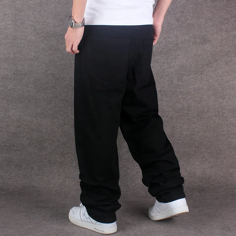 Jean en Denim pour homme, ample, style Hip-Hop, haut de gamme, pour Skateboard, marque Tide, pantalon, 30 – 46, mode Baggy, Long