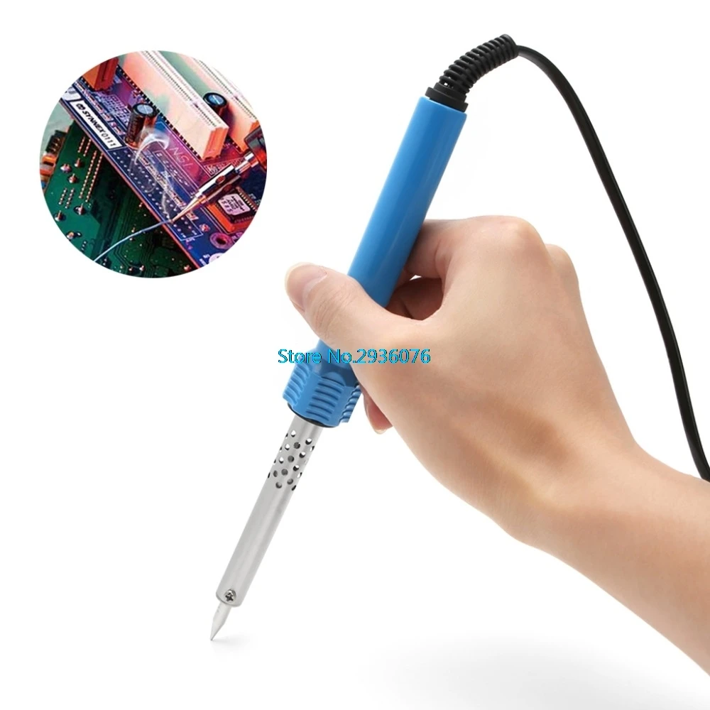 220-240V EU Plug 60W Electric Soldering Iron Pencil Shape Outside Thermal Welding Gun Solder Station Tip