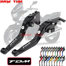 For YAMAHA TDM 850 TDM850 1991-1999 Motorcycle Adjustable Folding Extendable Brake Clutch Lever logo TDM