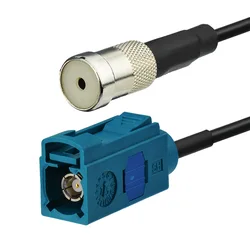 Eightwood ISO Female to Fakra Z Jack RG174 Coaxial Cable Car Digital Radio Converter Custom for Auto DAB AM FM Antenna Adapter