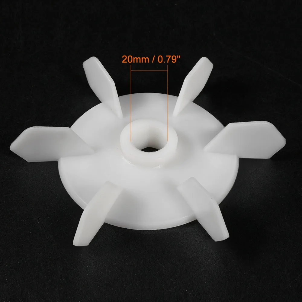 Motor Fan Blade 103x14/120x15/140x16/140x18/148x20mm D Shaft Replacement White Plastic 6/12 Impeller Motor Fan Vane for Home DIY