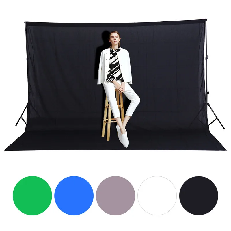 3X2M/10X6.5ft Photography Backdrops Photo studio Background Chroma key Background Cotton Muslin Screen Backdrps Drop Free Ship