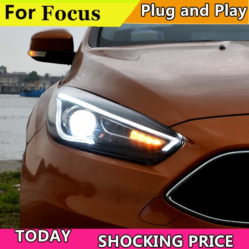 

Doxa Car styling case for Ford Focus Headlights Focus Head Lights DRL Lens Double Beam HID Free Shipping