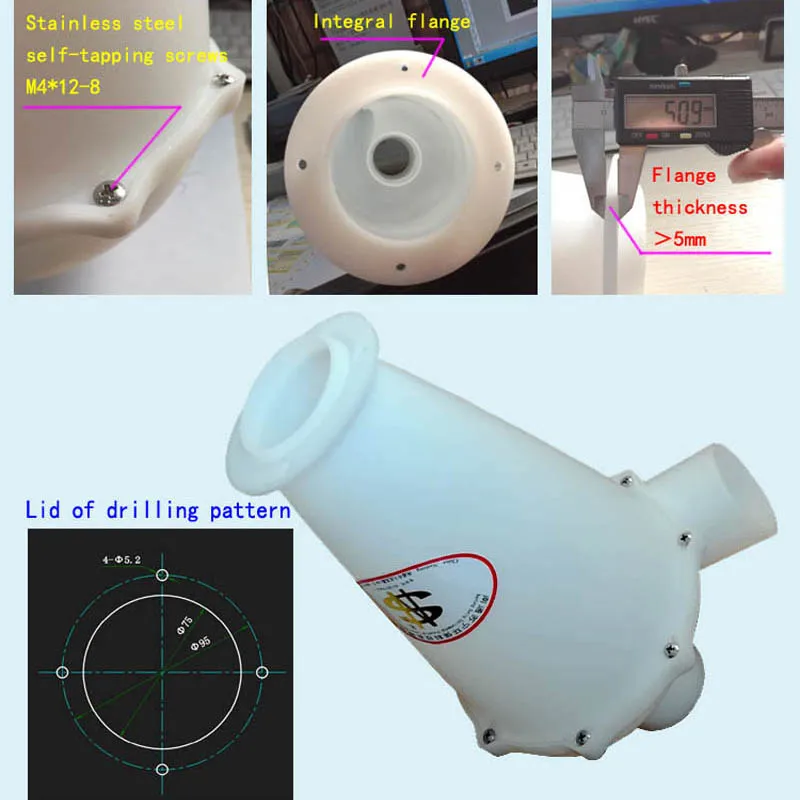 Sixth Generation Cyclone Dust Collector Filter Vacuum Cleaner Filters Turbocharged Strong Efficient Dust Separator SN50T6 1PC